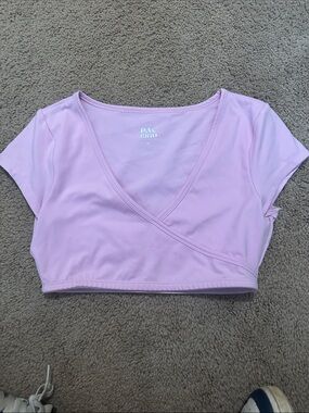 PacSun Lavender Wrap-Front Crop Top